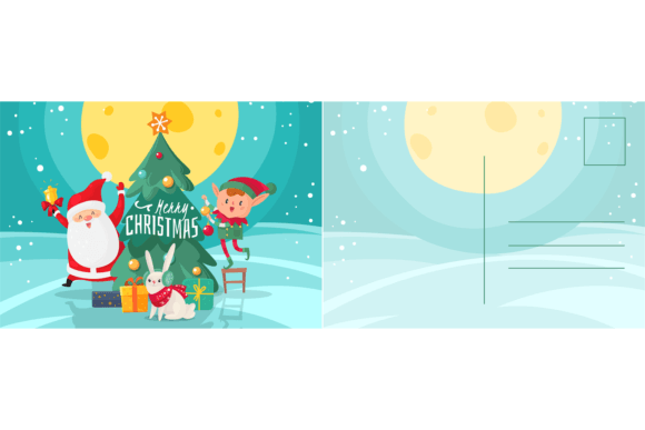 Download Merry Christmas Card. New Year Postcard - Merry Collection