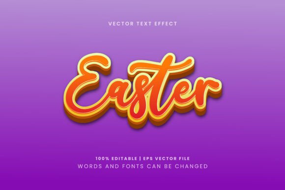Download Easter 3d Text Effect Typography Design - Typography Collection