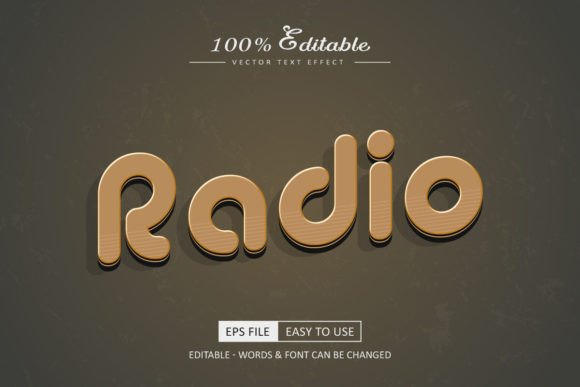 Download Radio Text Effect Typography Design - Typography Collection