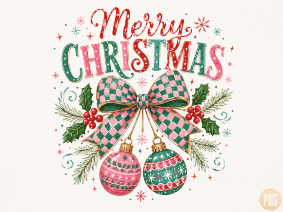 Download Merry Christmas Ornament Bow PNG - Merry Collection