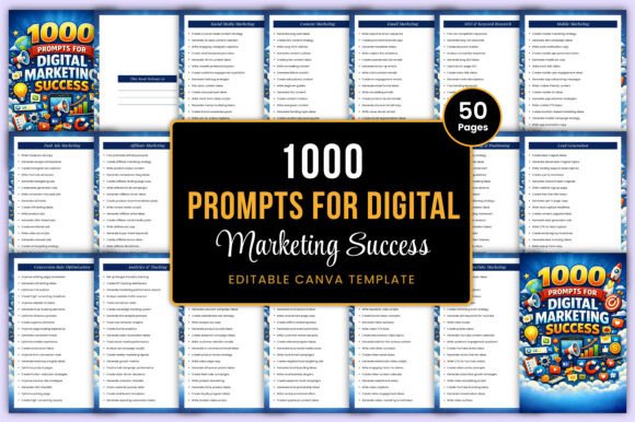 Download 1000 Digital Marketing Success Prompts - Premium Resources