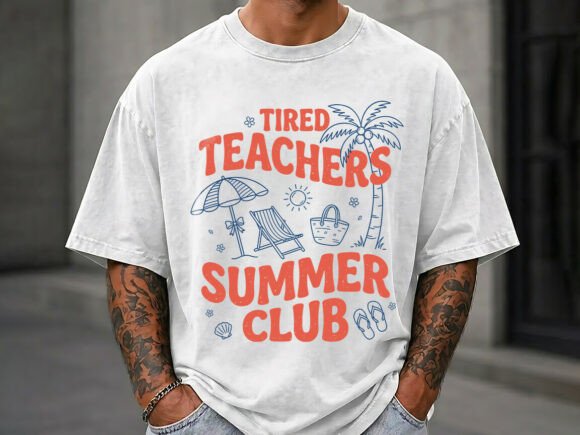 Download Tired Teachers Summer Club Teacher Png - Red Collection