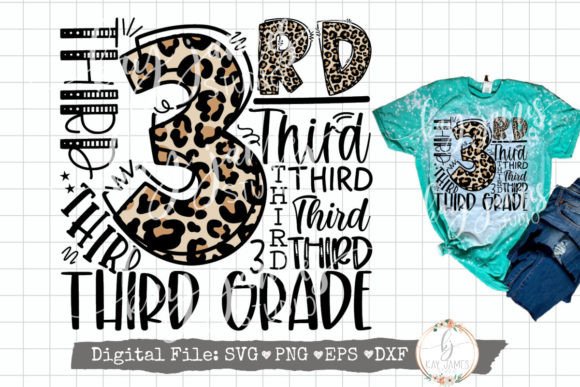 Download 3rd Grade Typography SVG Sublimation PNG - Premium Resources