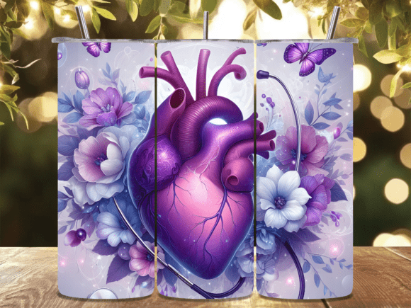 Download Heart Centered Nurse 20 Oz Tumbler Wrap - Red Collection